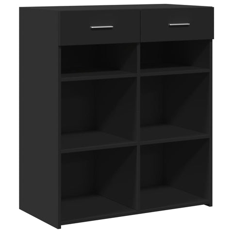 vidaXL Sideboard Schwarz 80x42,5x93 cm Holzwerkstoff