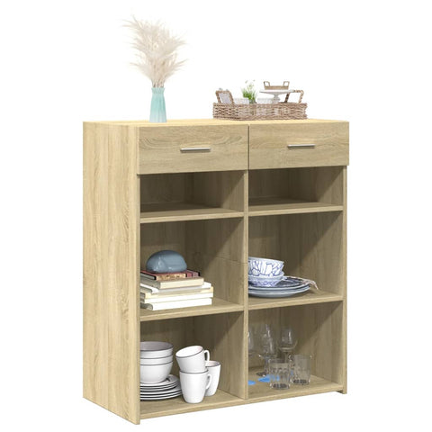 vidaXL Sideboard Sonoma-Eiche 80x42,5x93 cm Holzwerkstoff