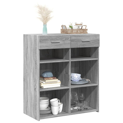 vidaXL Sideboard Grau Sonoma 80x42,5x93 cm Holzwerkstoff