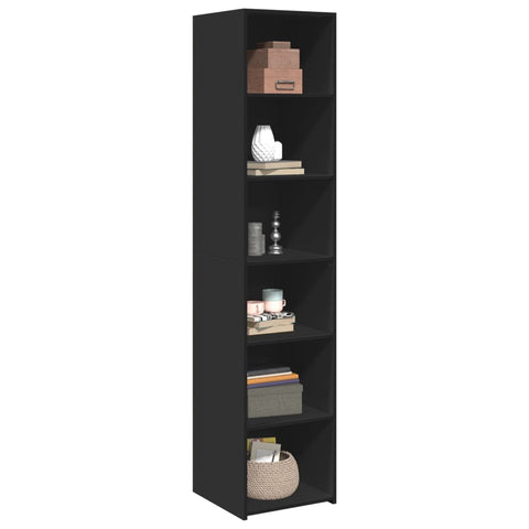 vidaXL Highboard Schwarz 40x41x185 cm Holzwerkstoff