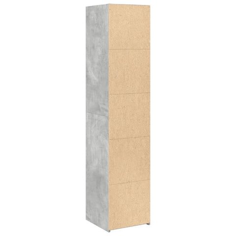 vidaXL Highboard Betongrau 40x41x185 cm Holzwerkstoff