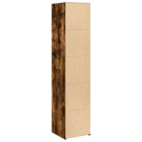 vidaXL Highboard Räuchereiche 40x41x185 cm Holzwerkstoff