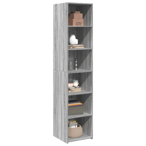 vidaXL Highboard Grau Sonoma-Eiche 40x41x185 cm Holzwerkstoff