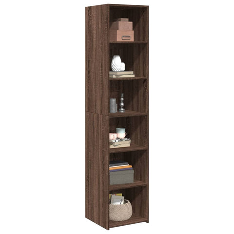 vidaXL Highboard Braun Eichen-Optik 40x41x185 cm Holzwerkstoff