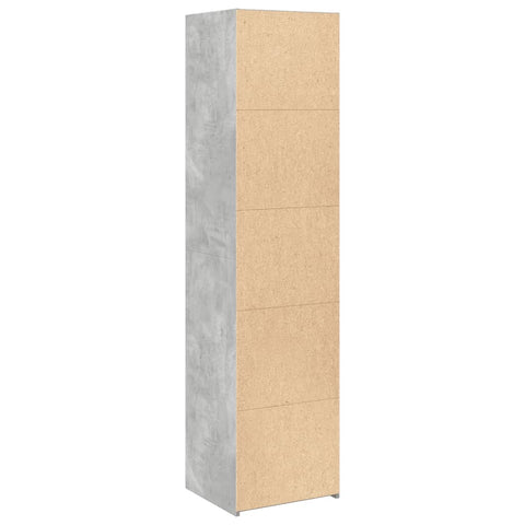 vidaXL Highboard Betongrau 45x41x185 cm Holzwerkstoff