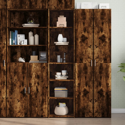 vidaXL Highboard Räuchereiche 45x41x185 cm Holzwerkstoff