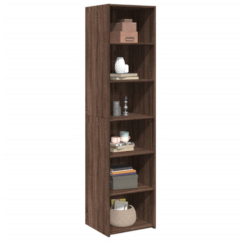 vidaXL Highboard Braun Eichen-Optik 45x41x185 cm Holzwerkstoff