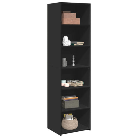 vidaXL Highboard Schwarz 50x41x185 cm Holzwerkstoff