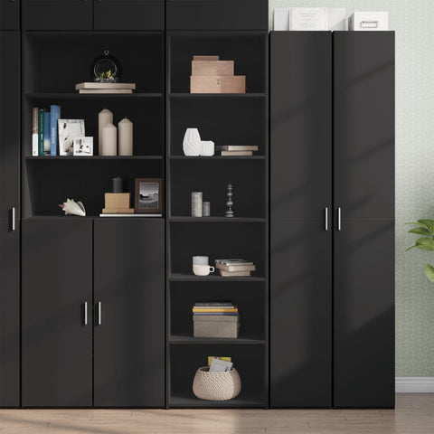 vidaXL Highboard Schwarz 50x41x185 cm Holzwerkstoff