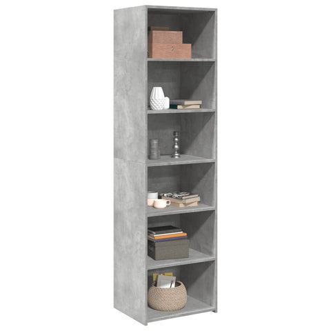 vidaXL Highboard Betongrau 50x41x185 cm Holzwerkstoff