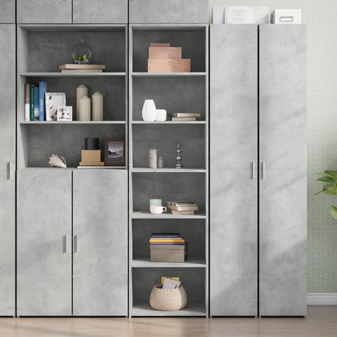 vidaXL Highboard Betongrau 50x41x185 cm Holzwerkstoff