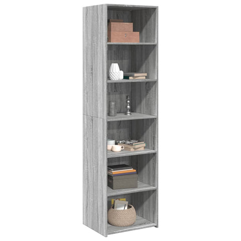 vidaXL Highboard Grau Sonoma-Eiche 50x41x185 cm Holzwerkstoff