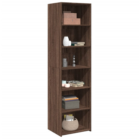 vidaXL Highboard Braun Eichen-Optik 50x41x185 cm Holzwerkstoff