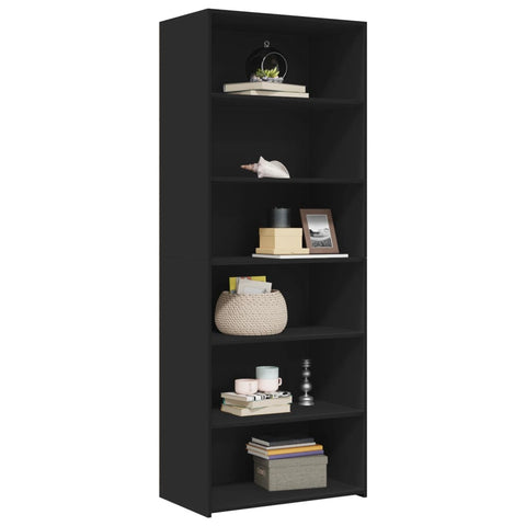 vidaXL Highboard Schwarz 70x41x185 cm Holzwerkstoff