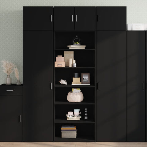 vidaXL Highboard Schwarz 70x41x185 cm Holzwerkstoff