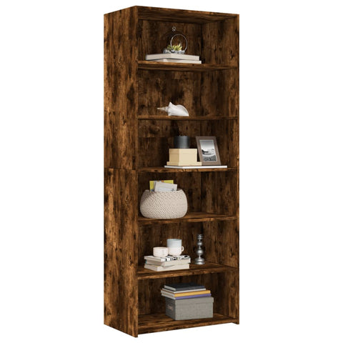 vidaXL Highboard Räuchereiche 70x41x185 cm Holzwerkstoff