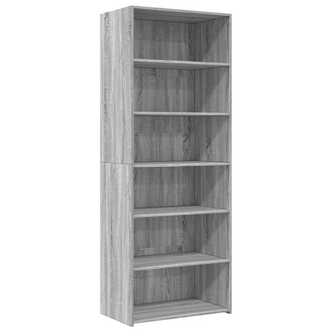 vidaXL Highboard Grau Sonoma 70x41x185 cm Holzwerkstoff