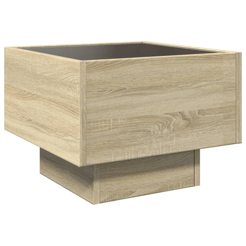 vidaXL Beistelltisch mit LED Sonoma Eiche 40x40x30 cm Holzwerkstoff