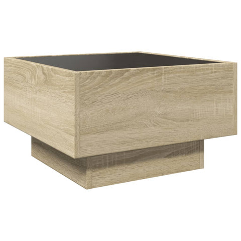 vidaXL LED-Couchtisch Sonoma Eiche 50x50x30 cm Holzwerkstoff