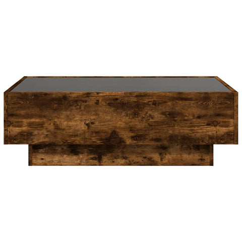 vidaXL LED-Couchtisch Räuchereiche 90x50x30 cm Holzwerkstoff