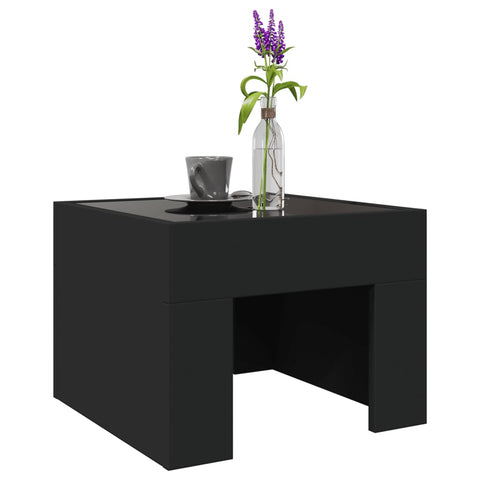 vidaXL Couchtisch mit Infinity-LED Schwarz 40x40x30 cm