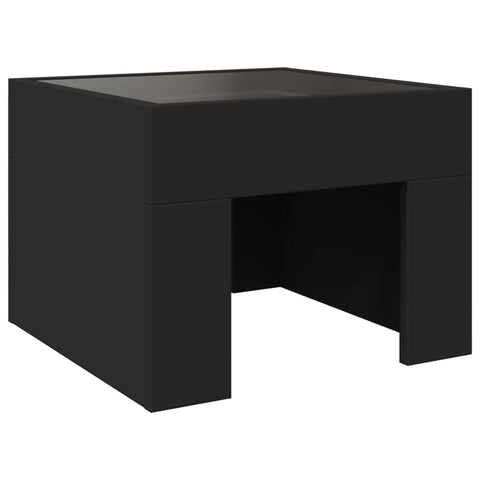 vidaXL Couchtisch mit Infinity-LED Schwarz 40x40x30 cm