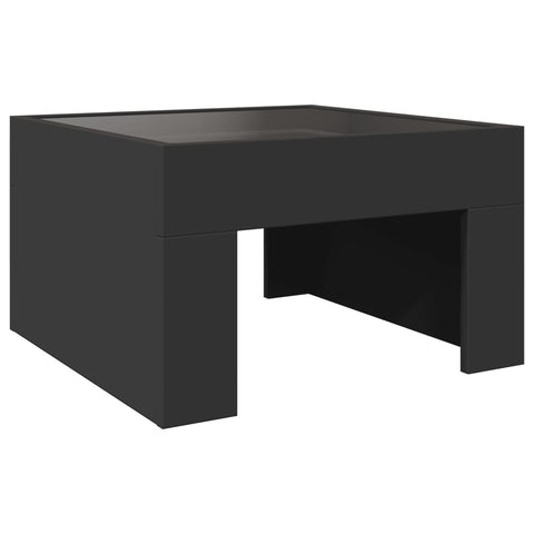 vidaXL Couchtisch mit Infinity-LED Schwarz 50x50x30 cm