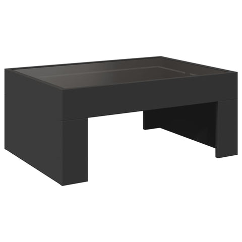 vidaXL Couchtisch mit Infinity-LED Schwarz 70x50x30 cm