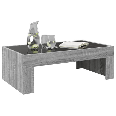 vidaXL Couchtisch mit Infinity-LED Grau Sonoma 90x50x30 cm