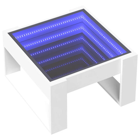 vidaXL Couchtisch mit Infinity-LED Weiß 50x53x30 cm