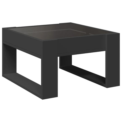 vidaXL Couchtisch mit Infinity-LED Schwarz 50x53x30 cm