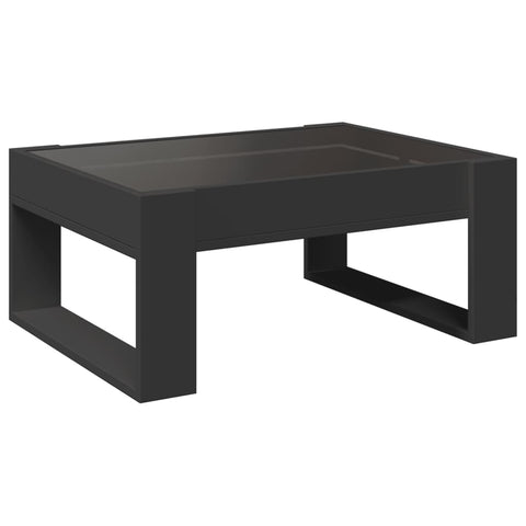 vidaXL Couchtisch mit Infinity-LED Schwarz 70x53x30 cm