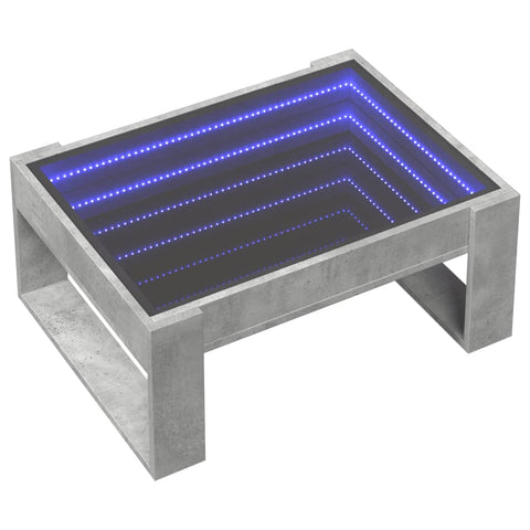 vidaXL Couchtisch mit Infinity-LED Betongrau 70x53x30 cm