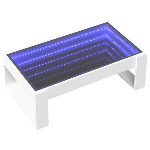 vidaXL Couchtisch mit Infinity-LED Weiß 90x53x30 cm