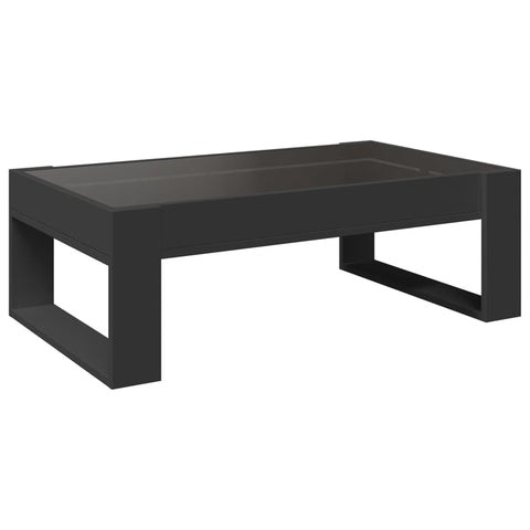 vidaXL Couchtisch mit Infinity-LED Schwarz 90x53x30 cm