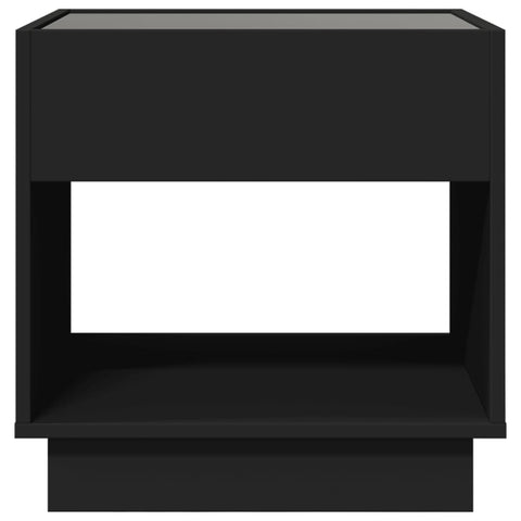 vidaXL Couchtisch mit Infinity-LED Schwarz 50x50x50 cm