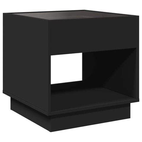 vidaXL Couchtisch mit Infinity-LED Schwarz 50x50x50 cm