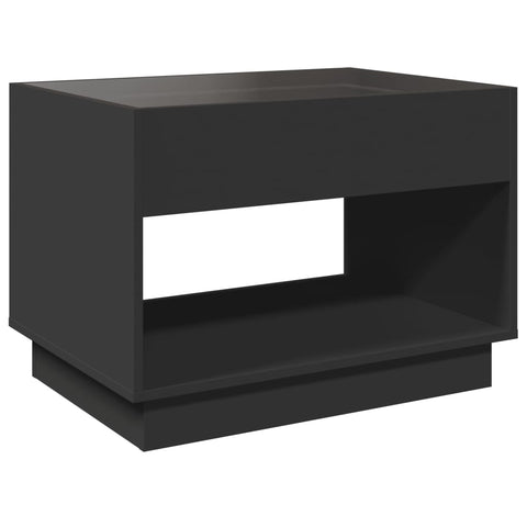 vidaXL Couchtisch mit Infinity-LED Schwarz 70x50x50 cm