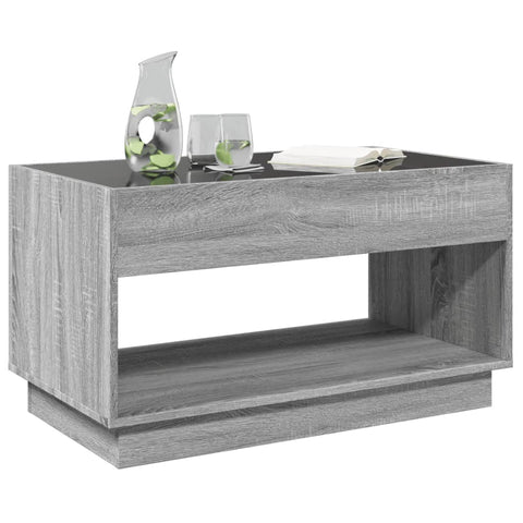 vidaXL Couchtisch mit Infinity-LED Grau Sonoma 90x50x50 cm