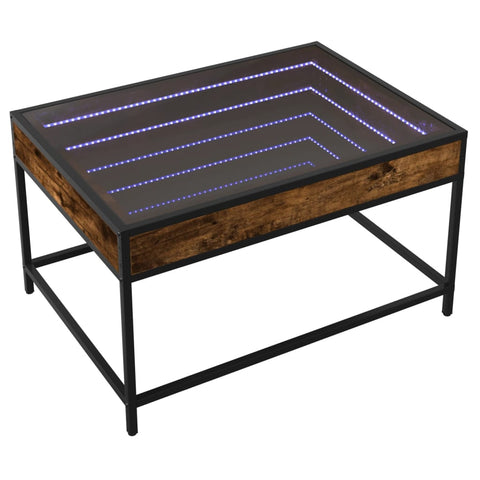 vidaXL Couchtisch mit Infinity-LED Räuchereiche 70x50x41 cm