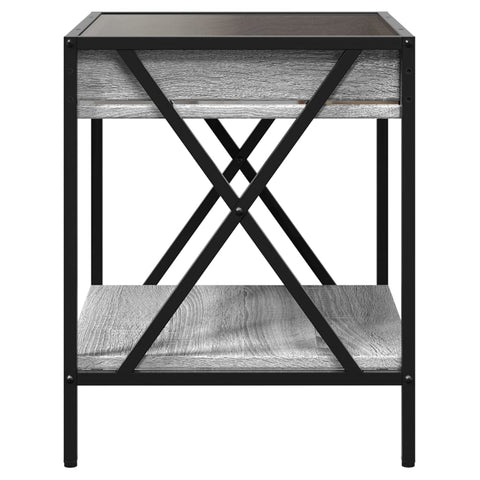 vidaXL Couchtisch mit Infinity-LED Grau Sonoma 40x40x49 cm