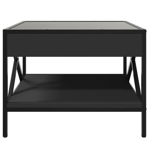 vidaXL Couchtisch mit Infinity-LED Schwarz 50x50x38 cm