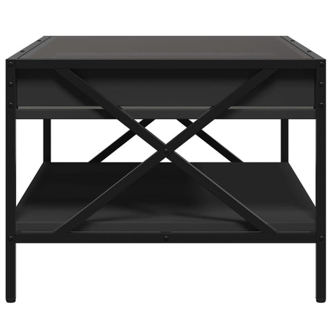 vidaXL Couchtisch mit Infinity-LED Schwarz 70x50x38 cm