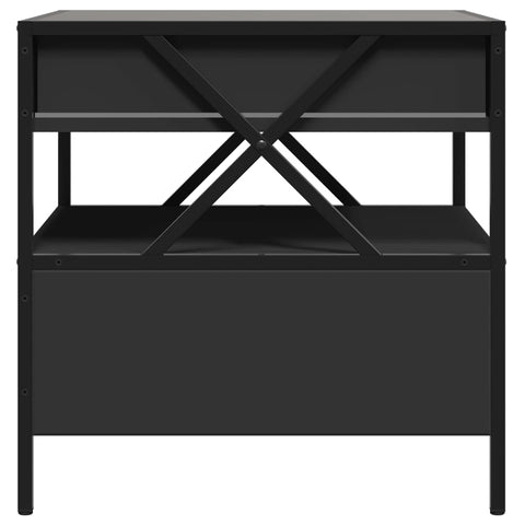 vidaXL Couchtisch mit Infinity-LED Schwarz 50x50x51 cm