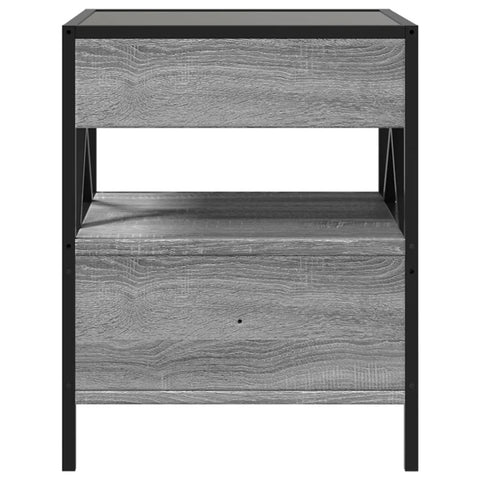 vidaXL Couchtisch mit Infinity-LED Grau Sonoma 40x40x51 cm