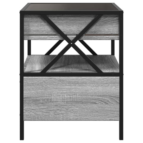 vidaXL Couchtisch mit Infinity-LED Grau Sonoma 40x40x51 cm