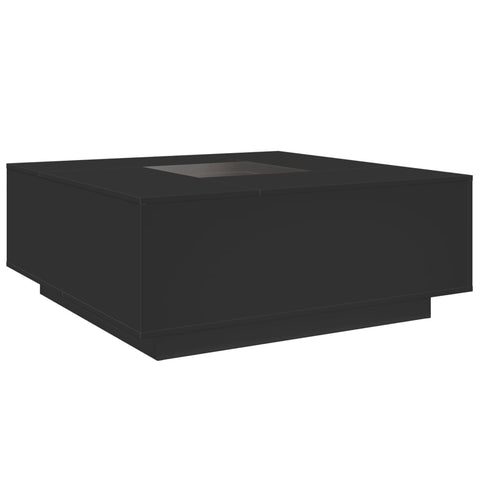 vidaXL Couchtisch mit Infinity-LED Schwarz 100x100x40 cm