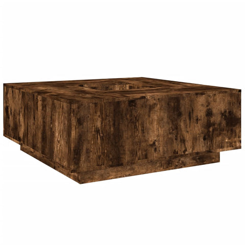 vidaXL Couchtisch Räuchereiche 100x100x40 cm Holzwerkstoff