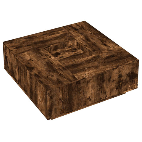 vidaXL Couchtisch Räuchereiche 100x100x40 cm Holzwerkstoff