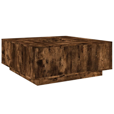 vidaXL Couchtisch Räuchereiche 100x100x40 cm Holzwerkstoff